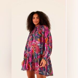Farm Rio Rainbow Macaws Minidress